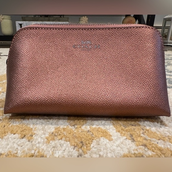 Coach Handbags - Coach Metallic Pink Cosmetic Bag